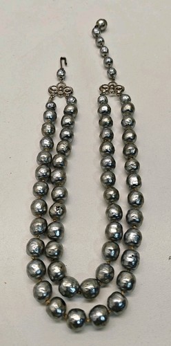 Vintage double strand grey - double,