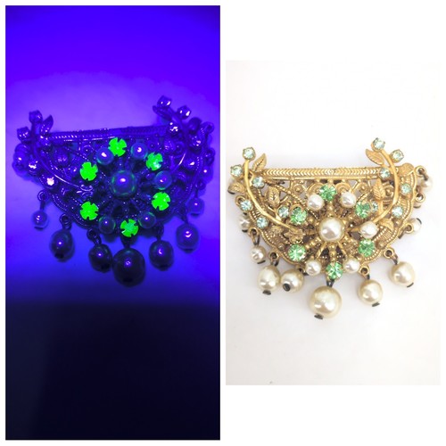 Miriam haskell uranium glass - miriam,